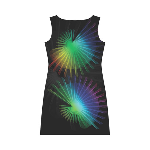 Rainbow Fan Round Collar Dress (D22)