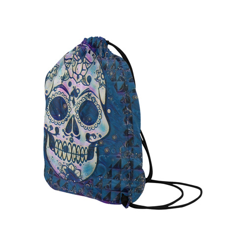 funky Skull C by Jamcolors Large Drawstring Bag Model 1604 (Twin Sides)  16.5"(W) * 19.3"(H)