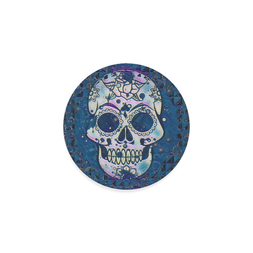 funky Skull C by Jamcolors Round Coaster