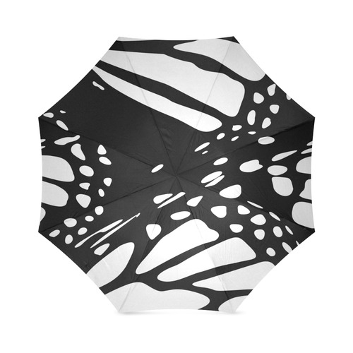 Monarch, Black and White Foldable Umbrella (Model U01)