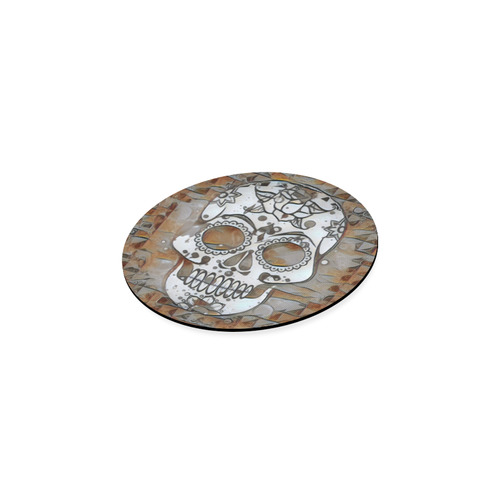 funky Skull B by Jamcolors Round Coaster