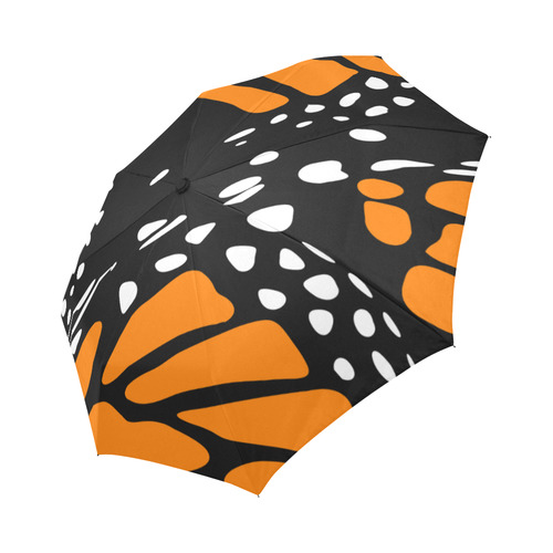 Monarch, Black and Orange Auto-Foldable Umbrella (Model U04)