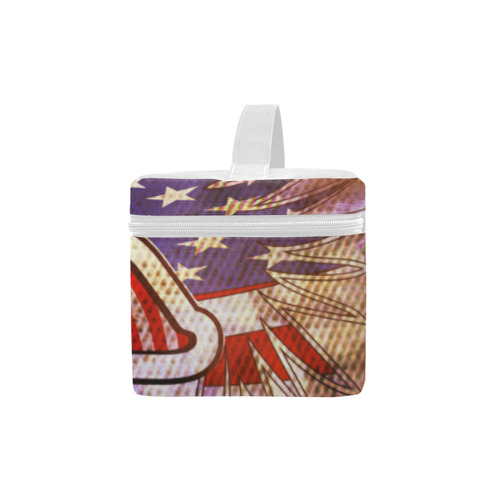 the USA with wings Cosmetic Bag/Large (Model 1658)