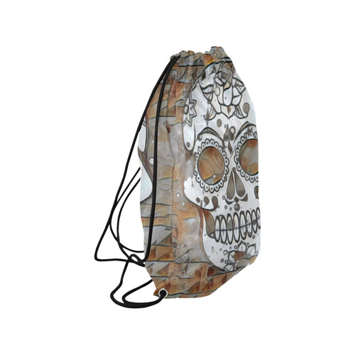 funky Skull B by Jamcolors Medium Drawstring Bag Model 1604 (Twin Sides) 13.8"(W) * 18.1"(H)
