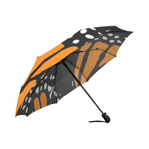 Monarch, Black and Orange Auto-Foldable Umbrella (Model U04)