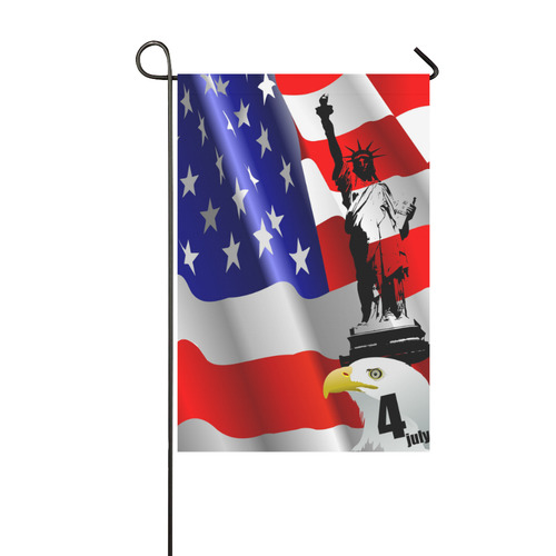 4th July – Independence day of United States of Am Garden Flag 12‘’x18‘’（Without Flagpole）