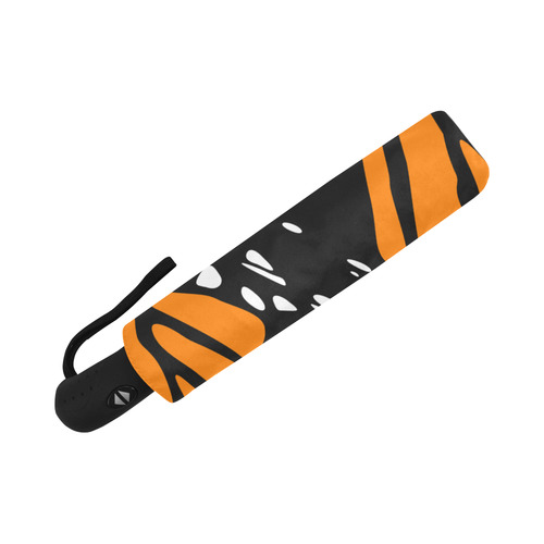 Monarch, Black and Orange Auto-Foldable Umbrella (Model U04)