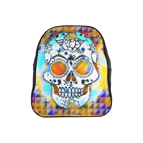 funky Skull A by Jamcolors School Backpack (Model 1601)(Small)