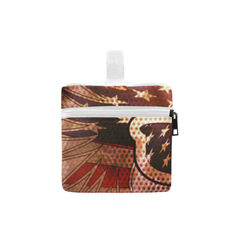 the USA with wings Cosmetic Bag/Large (Model 1658)