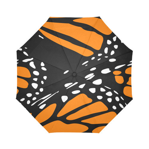 Monarch, Black and Orange Auto-Foldable Umbrella (Model U04)