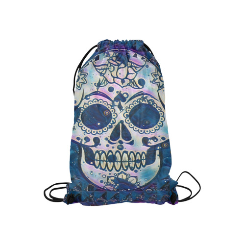 funky Skull C by Jamcolors Small Drawstring Bag Model 1604 (Twin Sides) 11"(W) * 17.7"(H)