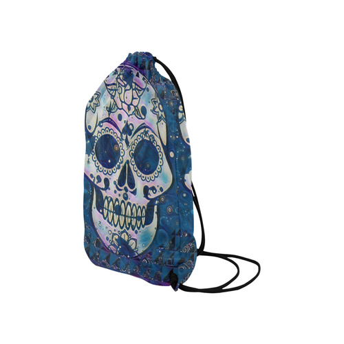 funky Skull C by Jamcolors Small Drawstring Bag Model 1604 (Twin Sides) 11"(W) * 17.7"(H)