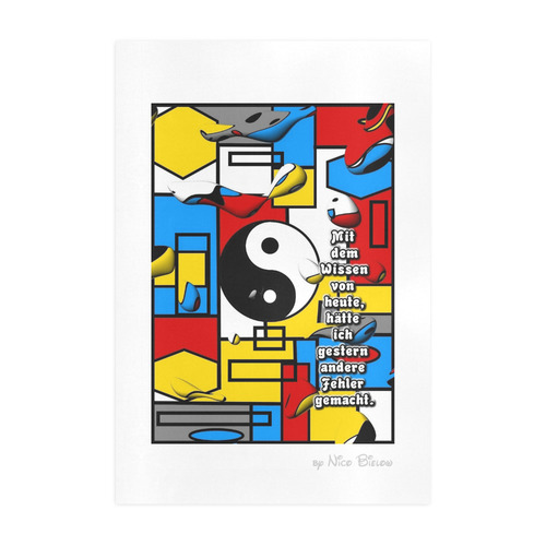 Yin and Yang Popart by Nico Bielow Art Print 19‘’x28‘’