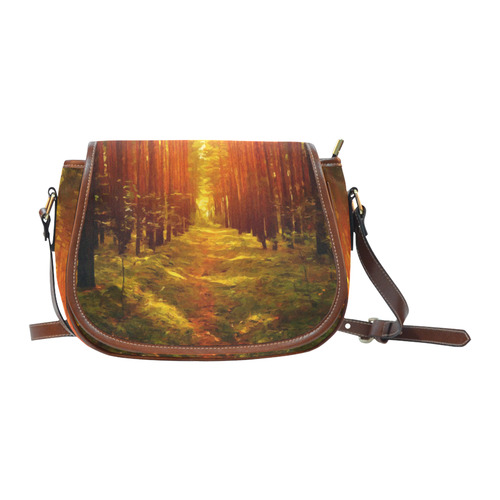 Light in the Forest Modern Landscape Saddle Bag/Small (Model 1649) Full Customization