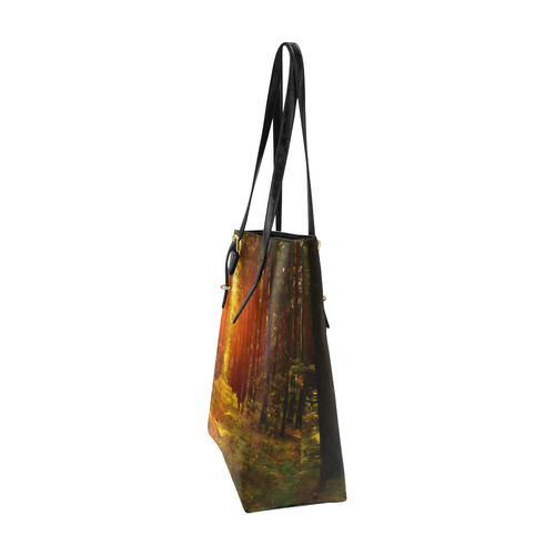 Light in the Forest Modern Landscape Euramerican Tote Bag/Small (Model 1655)