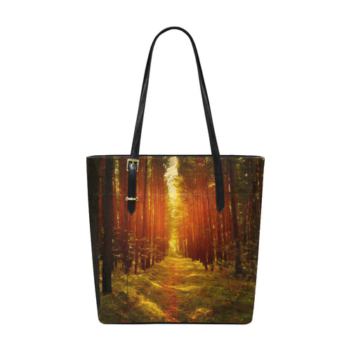 Light in the Forest Modern Landscape Euramerican Tote Bag/Small (Model 1655)