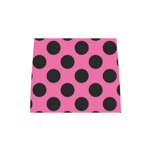 Large Black Pink Polka Dots Pattern Boston Handbag (Model 1621)
