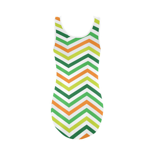 Zig Zag Swimsuit Vest One Piece Swimsuit (Model S04)