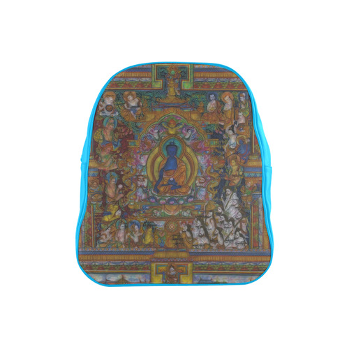 Awesome Thanka With The Holy Medicine Buddha School Backpack (Model 1601)(Small)