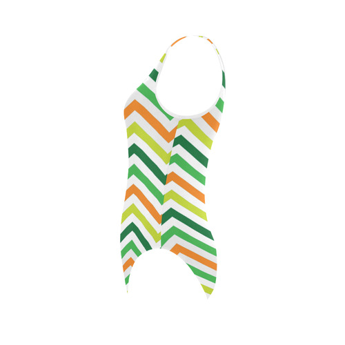 Zig Zag Swimsuit Vest One Piece Swimsuit (Model S04)