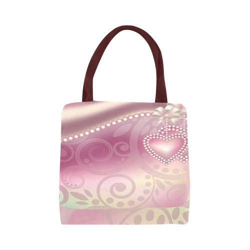 Elegant Hearts Canvas Tote Bag (Model 1657)