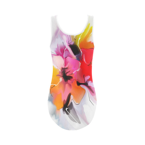 flower Vest One Piece Swimsuit (Model S04)