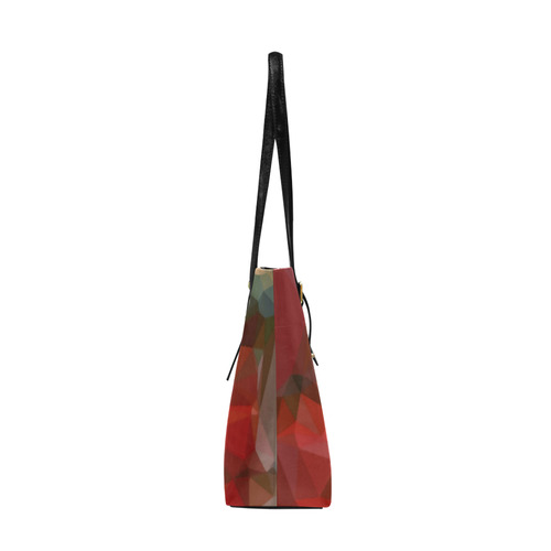 Red Black Abstract Geometric Triangles Euramerican Tote Bag/Large (Model 1656)