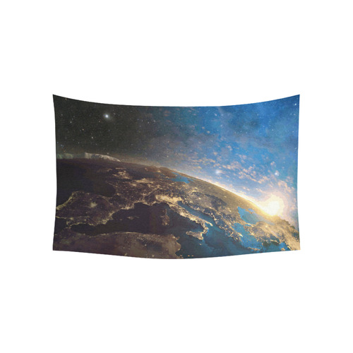 Planet Earth From Space Cotton Linen Wall Tapestry 60"x 40"