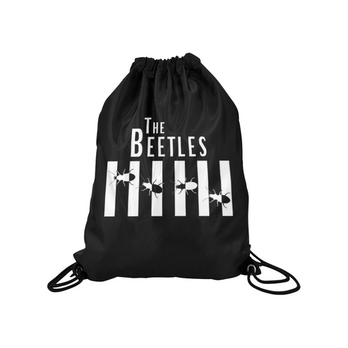 The Beetles on Abbey Road! Medium Drawstring Bag Model 1604 (Twin Sides) 13.8"(W) * 18.1"(H)