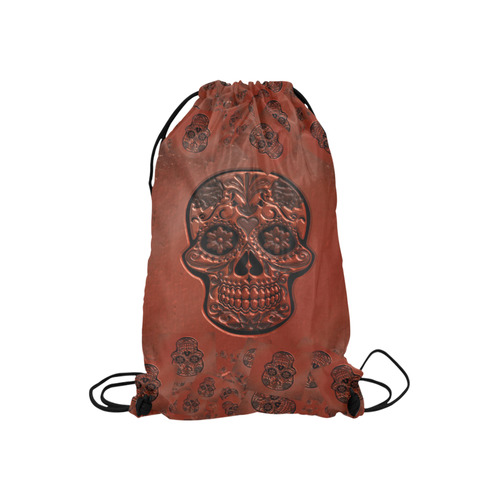 Skull20170231_by_JAMColors Small Drawstring Bag Model 1604 (Twin Sides) 11"(W) * 17.7"(H)