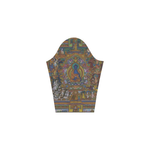 Awesome Thanka With The Holy Medicine Buddha 3/4 Sleeve Sundress (D23)