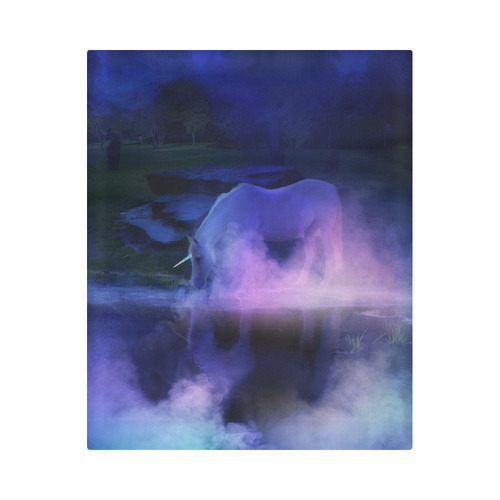 An Awesome Unicorn Beside A Magic Lake Duvet Cover 86"x70" ( All-over-print)