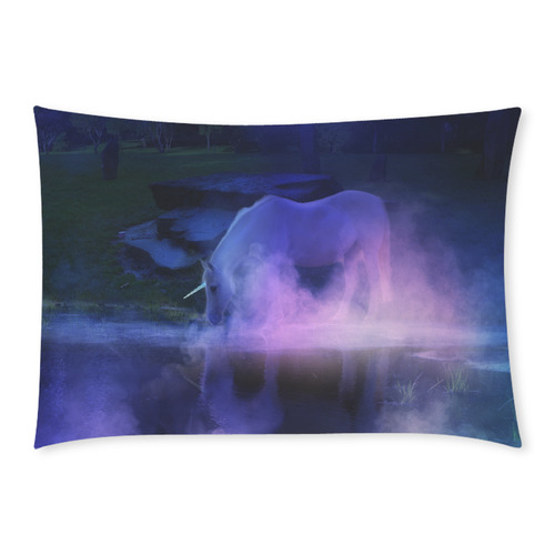 An Awesome Unicorn Beside A Magic Lake Custom Rectangle Pillow Case 20x30 (One Side)