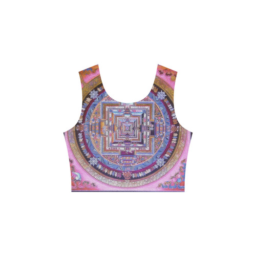 Buddhist Kalachakra Mandala Sleeveless Ice Skater Dress (D19)