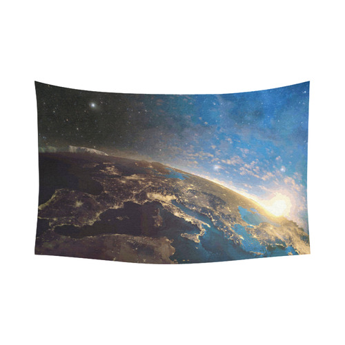 Planet Earth From Space Cotton Linen Wall Tapestry 90"x 60"