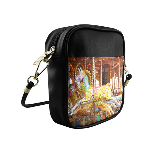 Colorful Carousel Horses Merry Go Round Sling Bag (Model 1627)