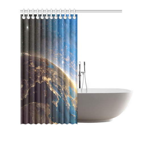 Planet Earth From Space Shower Curtain 72"x72"