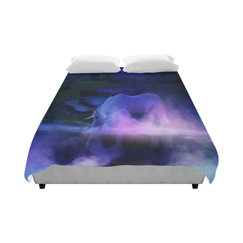 An Awesome Unicorn Beside A Magic Lake Duvet Cover 86"x70" ( All-over-print)