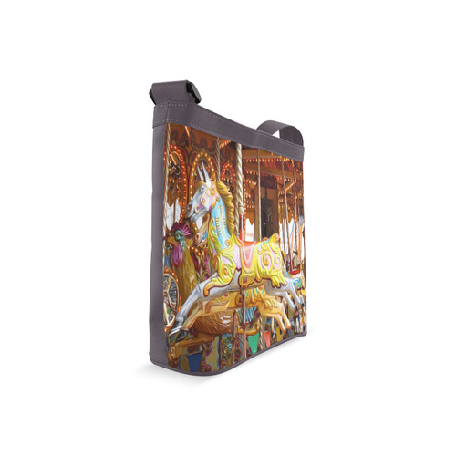 Colorful Carousel Horses Merry Go Round Crossbody Bags (Model 1613)