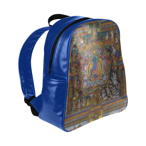 Awesome Thanka With The Holy Medicine Buddha Multi-Pockets Backpack (Model 1636)