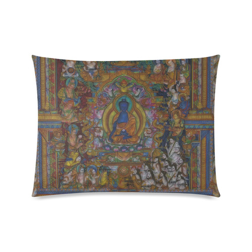 Awesome Thanka With The Holy Medicine Buddha Custom Zippered Pillow Case 20"x26"(Twin Sides)