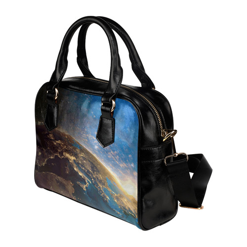 Planet Earth From Space Shoulder Handbag (Model 1634)