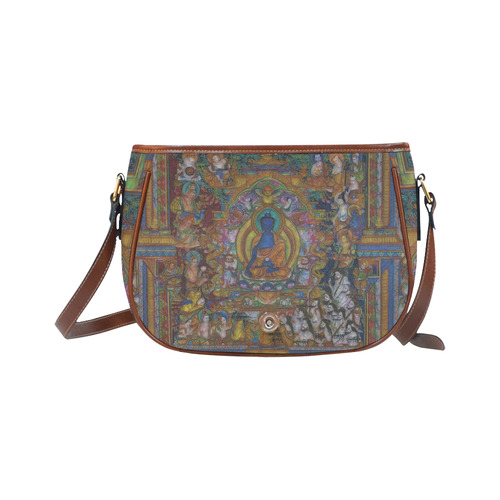 Awesome Thanka With The Holy Medicine Buddha Saddle Bag/Large (Model 1649)