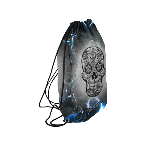 Skull20170247_by_JAMColors Small Drawstring Bag Model 1604 (Twin Sides) 11"(W) * 17.7"(H)
