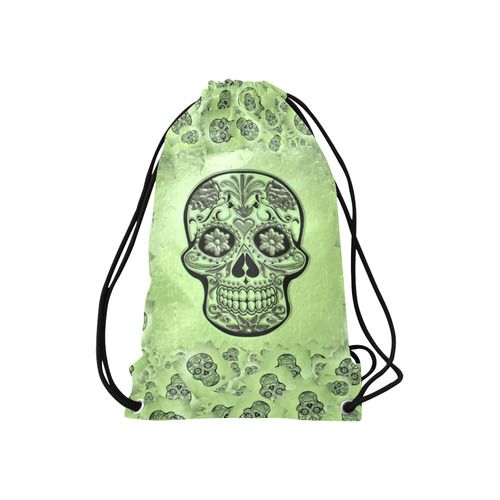 Skull20170235_by_JAMColors Small Drawstring Bag Model 1604 (Twin Sides) 11"(W) * 17.7"(H)