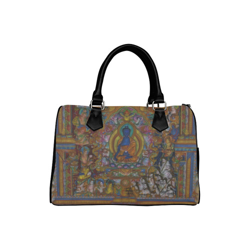 Awesome Thanka With The Holy Medicine Buddha Boston Handbag (Model 1621)