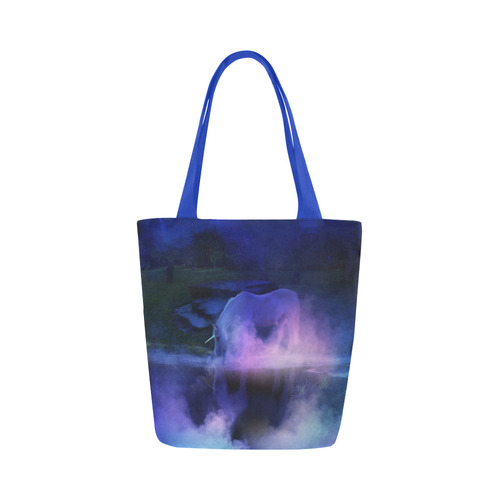 An Awesome Unicorn Beside A Magic Lake Canvas Tote Bag (Model 1657)