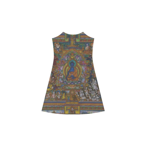 Awesome Thanka With The Holy Medicine Buddha Alcestis Slip Dress (Model D05)