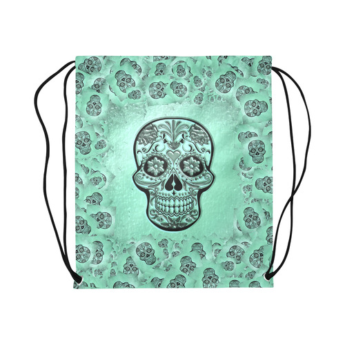 Skull20170237_by_JAMColors Large Drawstring Bag Model 1604 (Twin Sides)  16.5"(W) * 19.3"(H)