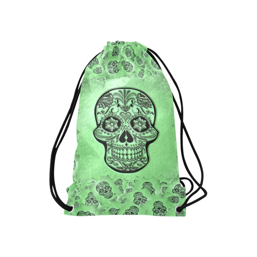 Skull20170236_by_JAMColors Small Drawstring Bag Model 1604 (Twin Sides) 11"(W) * 17.7"(H)